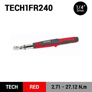 TECH1FR240 1/4&quot; Drive Flex-Head Techwrench® Torque Wrench (1–20 ft-lb) (2.71–27.12 N•m) 스냅온 1/4&quot; 드라이브 디지털 토크렌치 토르크렌치