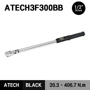 ATECH3F300BB 1/2&quot; Drive TechAngle® Electronic Torque Wrench, Black (15-300 ft-lb) (20.3-406.7 Nm) 스냅온 1/2&quot; 드라이브 디지털 앵글 토크렌치 토르크렌치 올 블랙