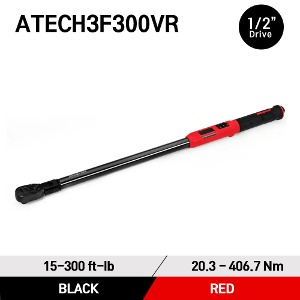 ATECH3F300VR 1/2&quot; Drive TechAngle® Electronic Torque Wrench, Black/Red (15-300 ft-lb) (20.3-406.7 Nm) 스냅온 1/2&quot; 드라이브 디지털 앵글 토크렌치 토르크렌치 (블랙바디/레드)