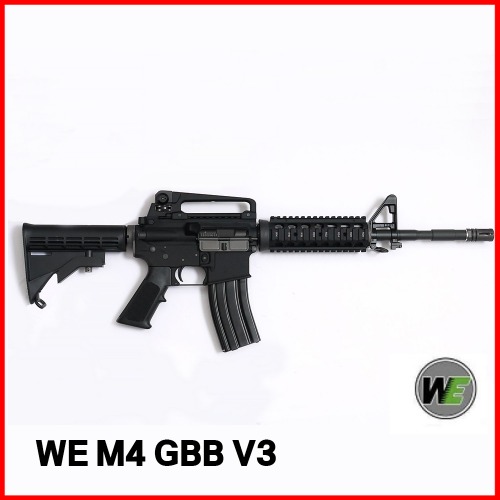 WE M4 RIS 리얼 마킹 신형 V3 System GBB 가스건 GNG 칼라메탈소염기