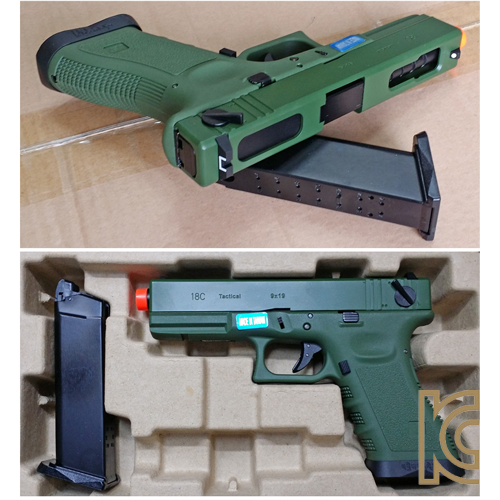 WE GLOCK18C OD 칼라 가스건