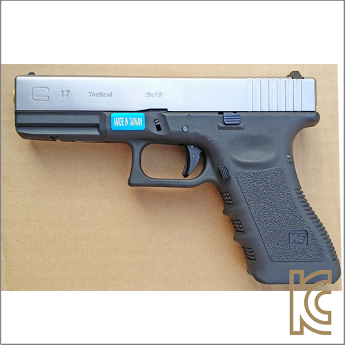 WE GLOCK17 실버 가스건