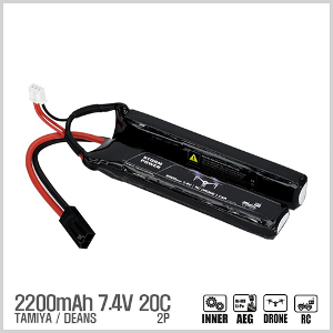 [RC카/드론용 배터리]2200mAh 7.4V 20C (2P) (Deans, Tamiya)