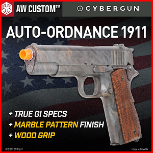 AW Auto Ordnance 1911 Marble Pattern Finish 1911 마블 패턴 GBB 가스 핸드건