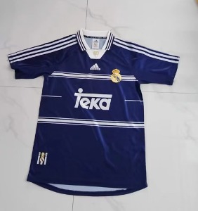 98-99 레알마드리드 레트로 Away sponsor 유니폼 상의 마킹 포함 무료 배송