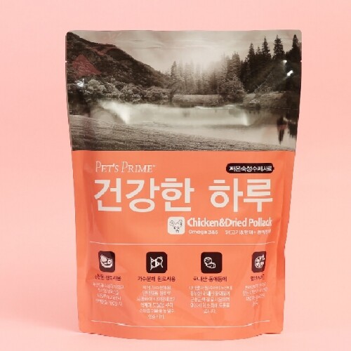 펫츠프라임 건강한 하루 닭황태 &amp; 동애등에 1kg 소프트 사료 200g 개별포장 강아지