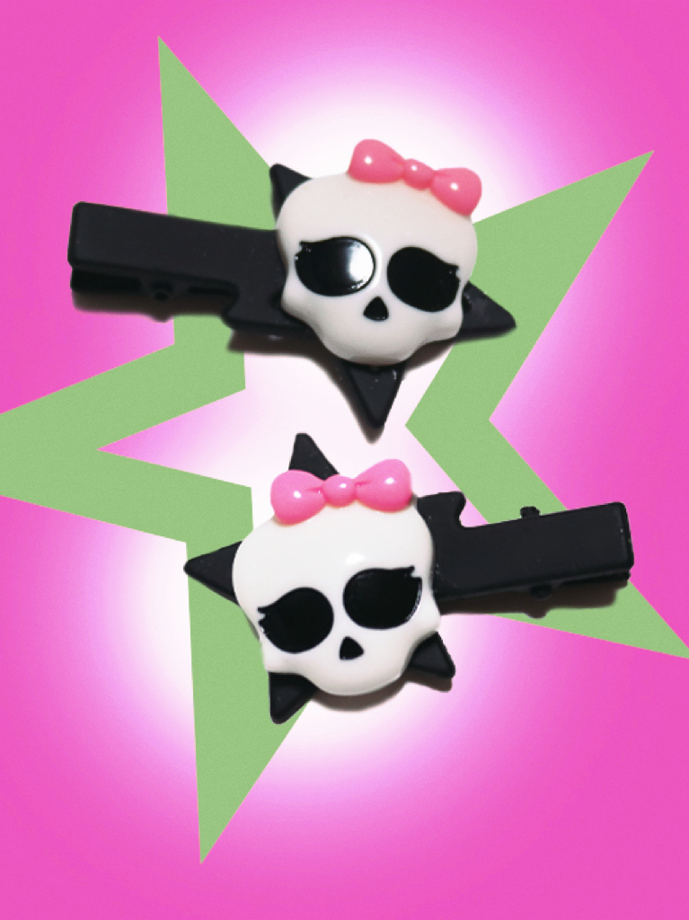 kitsch star skull hairpin (2개=1set)