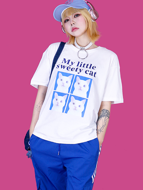 four cut of sweet cat T