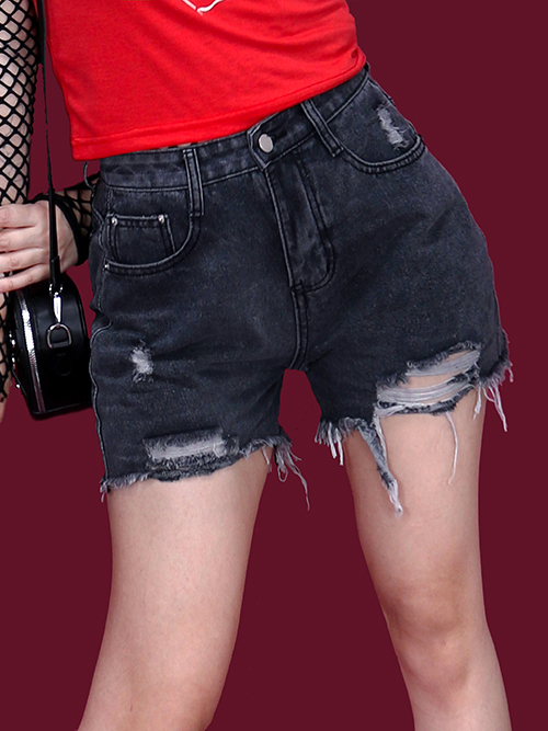 cutting grunge shorts (2color)