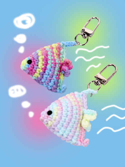 fish knit key chain (2color)