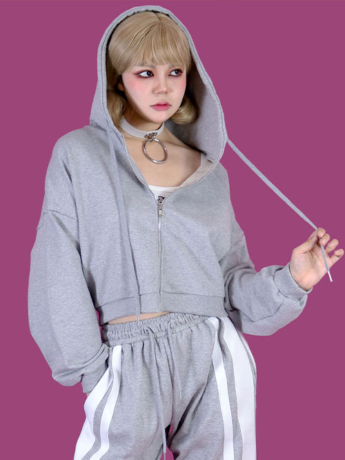 happiness crop hood (4color)