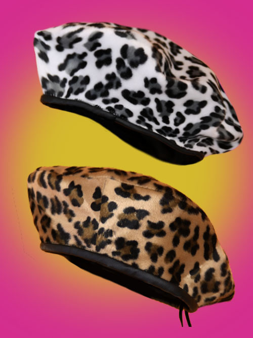 soft leopard beret (2color)