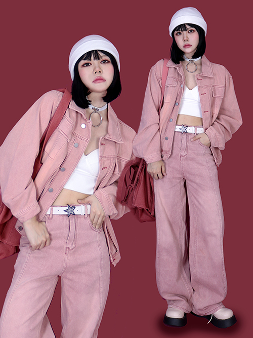 strawberry milk jacket + pants set