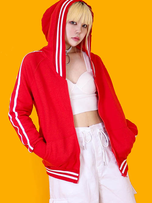 tony boxy hood zip-up (2color)