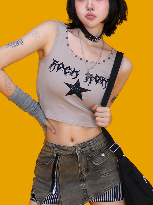 stud star sleeveless (캡내장/4color)