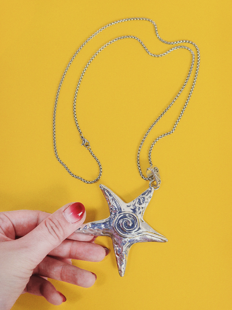 bohemian big star necklace