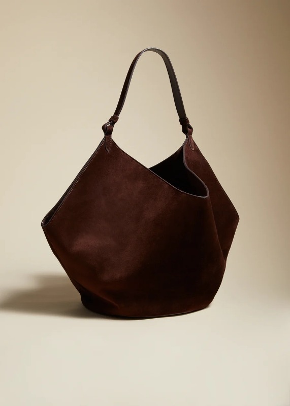 케이트   THE MEDIUM LOTUS TOTE in Coffee Suede H2005-726-899