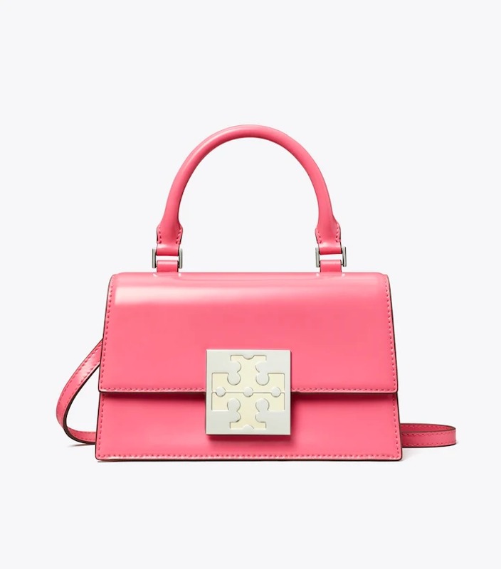 토리버치 BON BON SPAZZOLATO MINI TOP-HANDLE BAG - WATERMELON PINK TB37D3LBZW