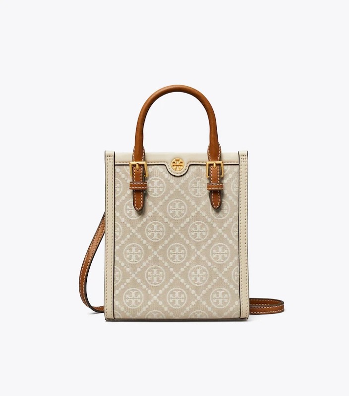 토리버치 T MONOGRAM MINI N/S TOTE - IVORY TB33D3LTM0