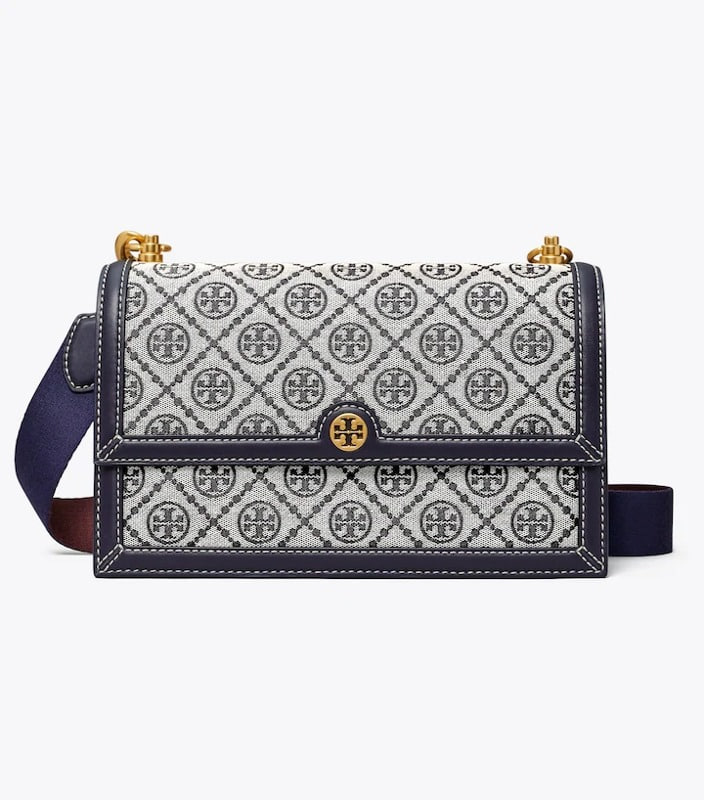 토리버치 T MONOGRAM JACQUARD SHOULDER BAG - TORY NAVY TB23D3LTSR