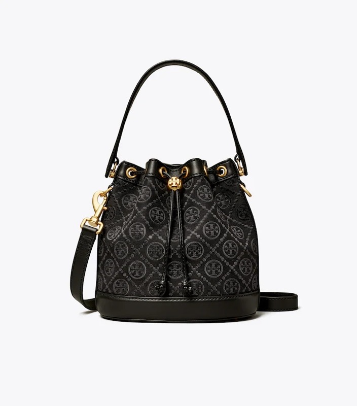 토리버치 T MONOGRAM BUCKET BAG - BLACK TB37D3LTB5