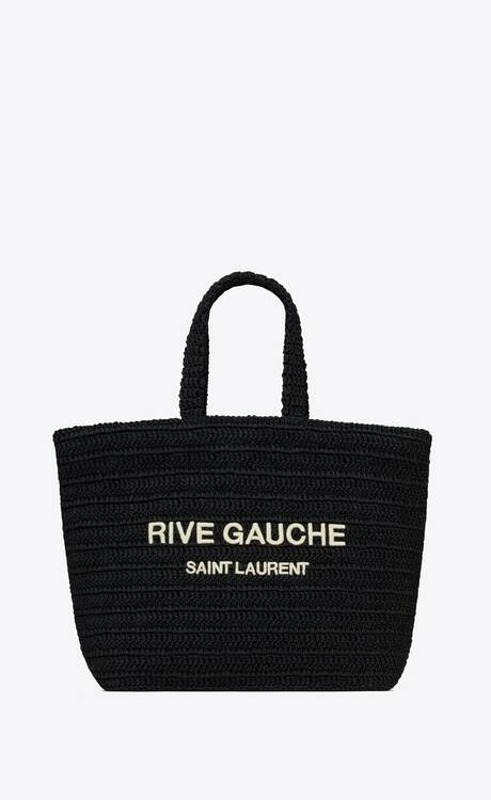 생로랑 라피아 크로셰 소재의 유연한 RIVE GAUCHE 688864GAAA11031