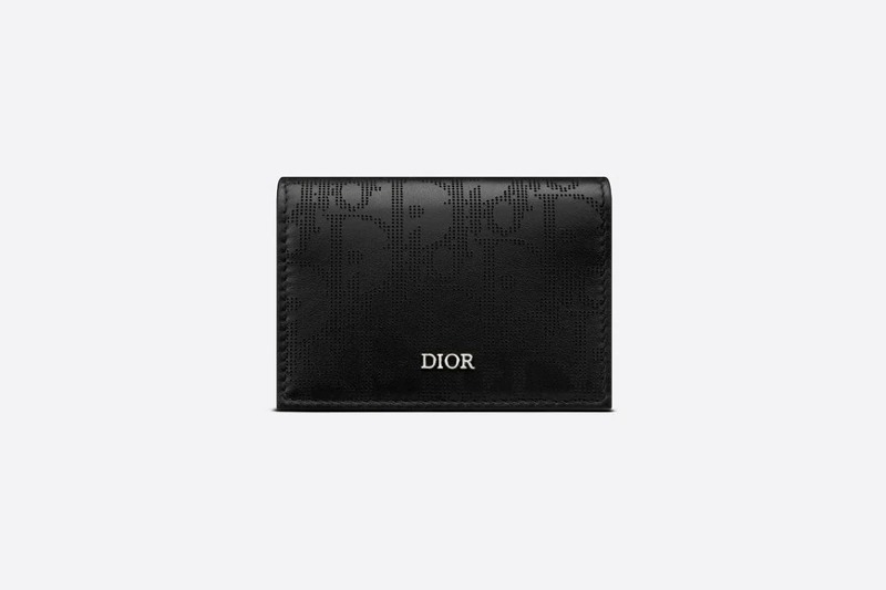 디올 비즈니스 카드 홀더 블랙 Dior Oblique Galaxy 가죽  2ESCH136VPD_H03E