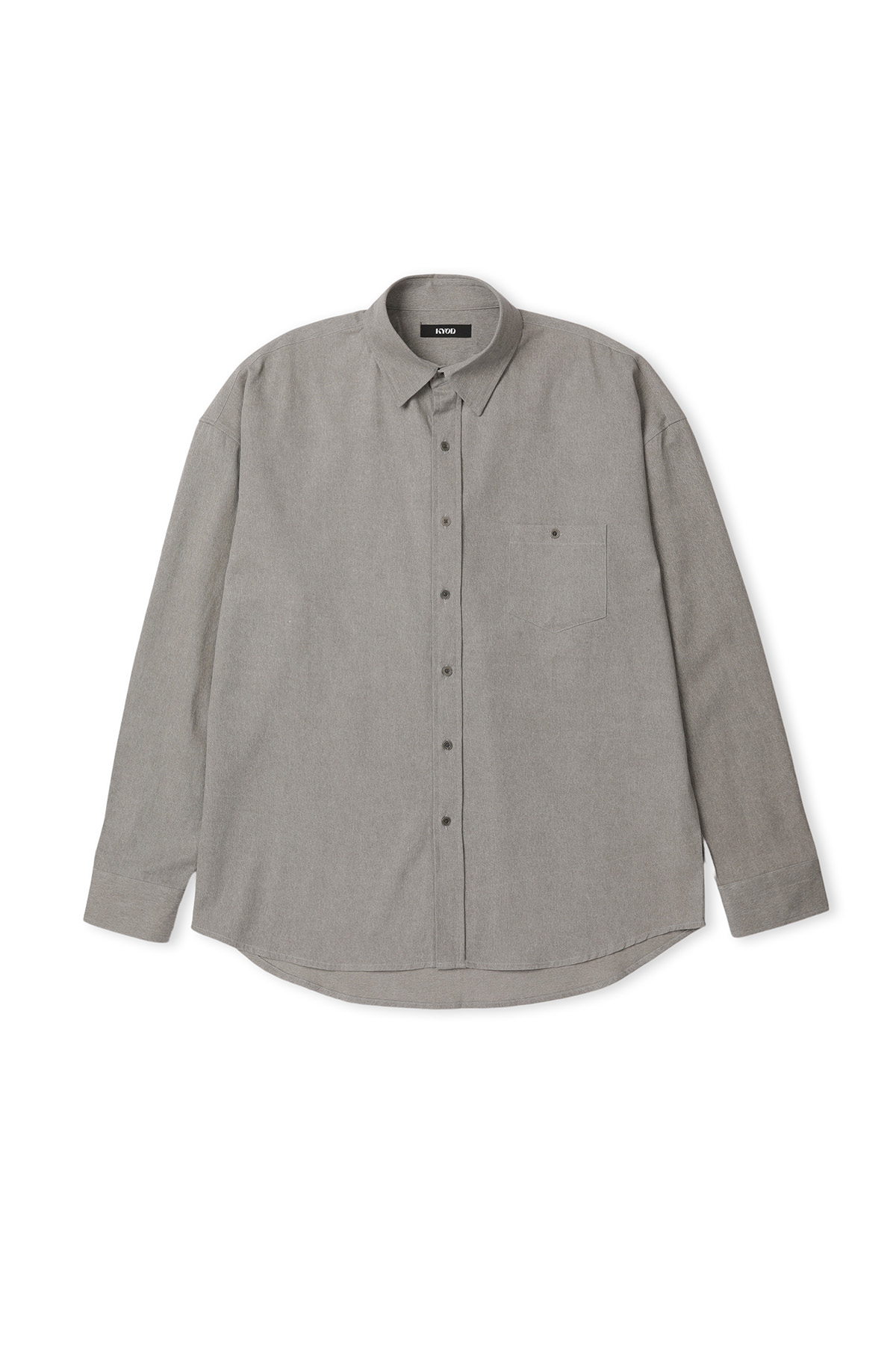 BUTTON SLEEVE SHIRTS ( GREY )