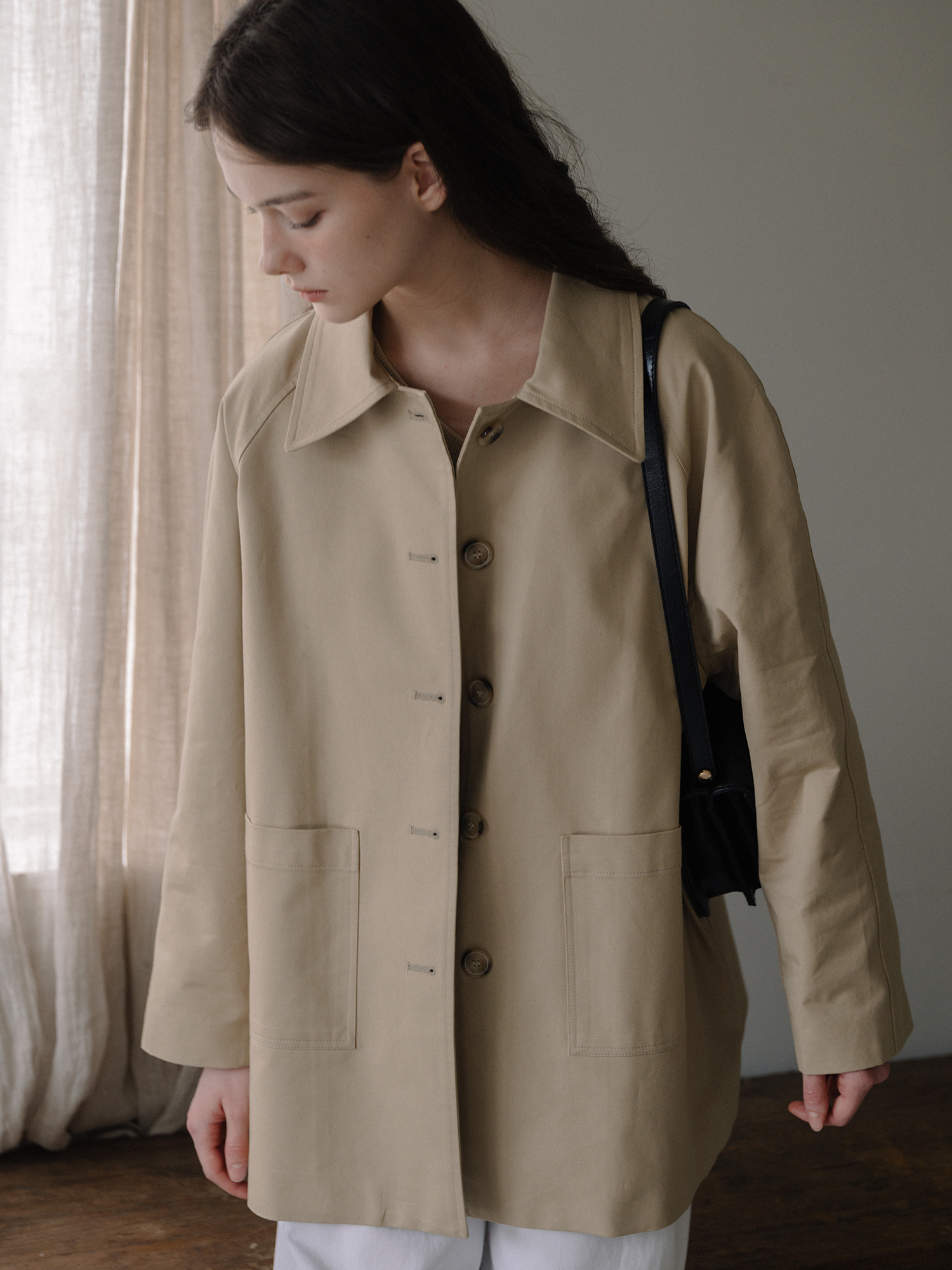 Half Trench coat - Beige