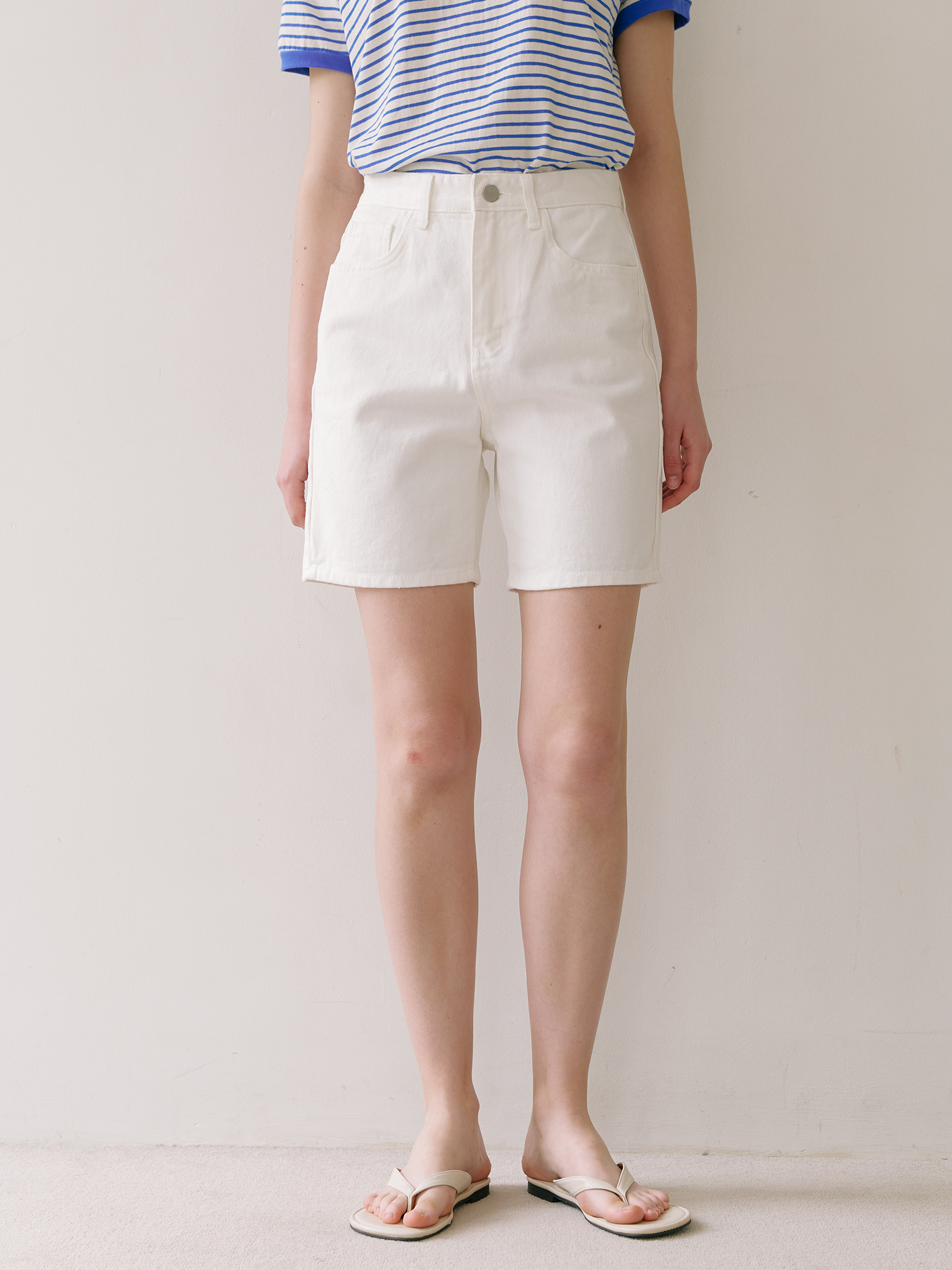 Remood Cotton Shorts - Ivory