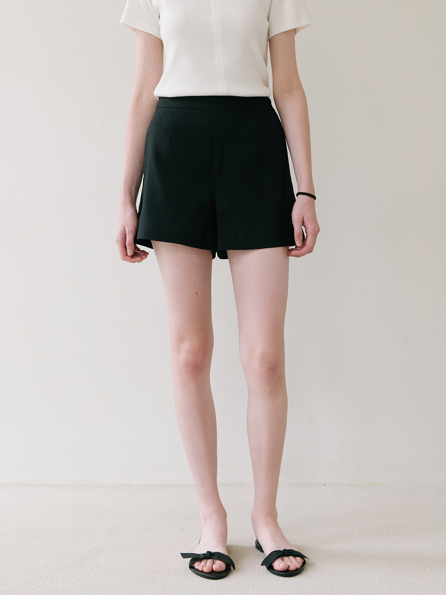 Soft Tweed Shorts - Black