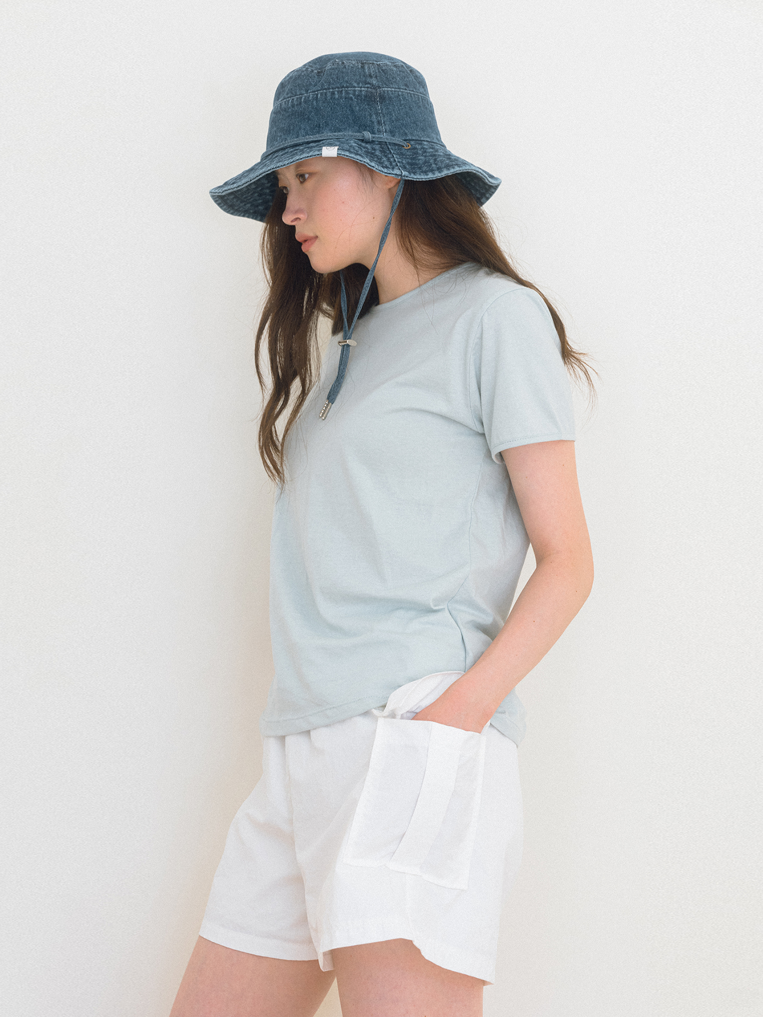 Basic Cotton T-shirt - Sky blue