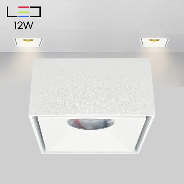 [LED12W] 파이시즈 사각 다운라이트 (타공65~75mm)