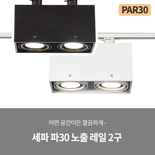 세파 파30 멀티 2구 레일 (블랙/화이트)