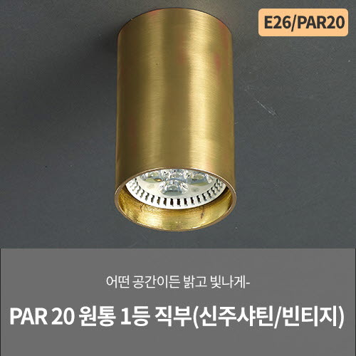 PAR 20 원통 1등 직부 (신주샤틴/빈티지)