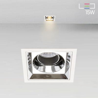 [LED 15W] 자넷 사각 매입등 (사각타공:75x75mm)