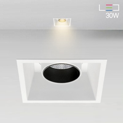 [LED 30W] 밀란125 사각 매입등 (사각타공:125x125mm)