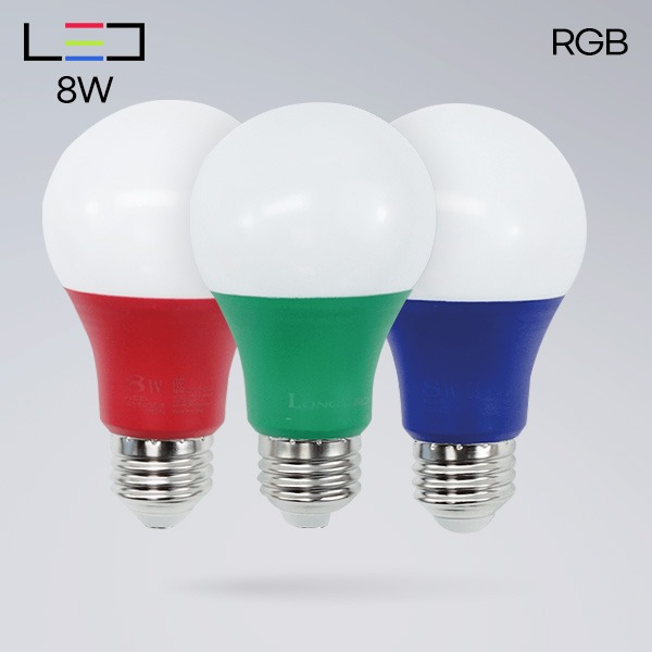 [LED8W] 롱LED 8W EL 벌브 RGB [E26]