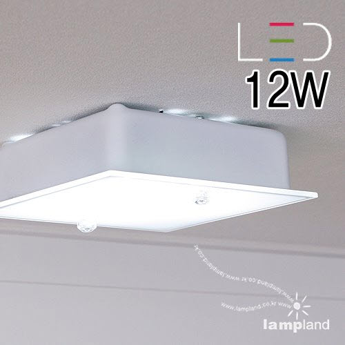 [땡처리] [LED 12W] 일반 사각 직부 현관등