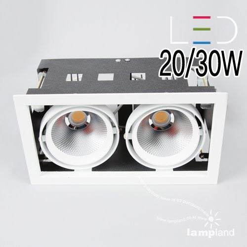 [LED 20W/30W] COB 멀티사각 2구 스포트(대/소)