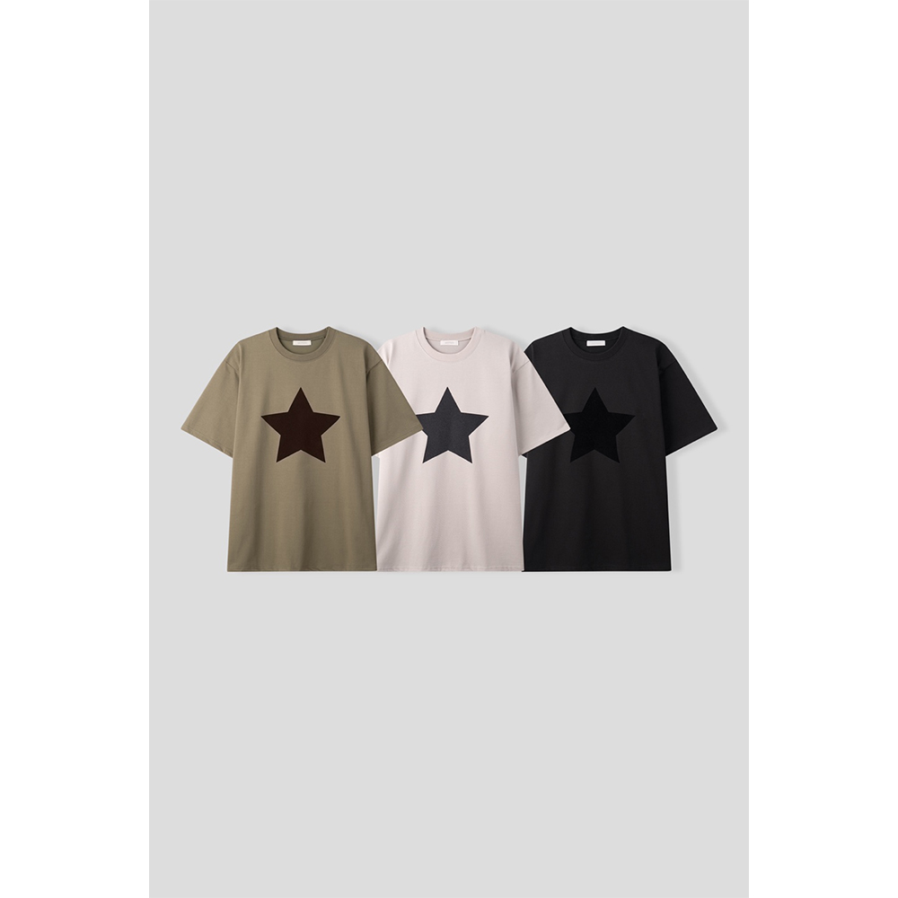 [S/S] Velvet star half t-shirts(3color)