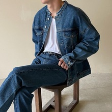 [Unisex] Overfit china denim jacket(2color)