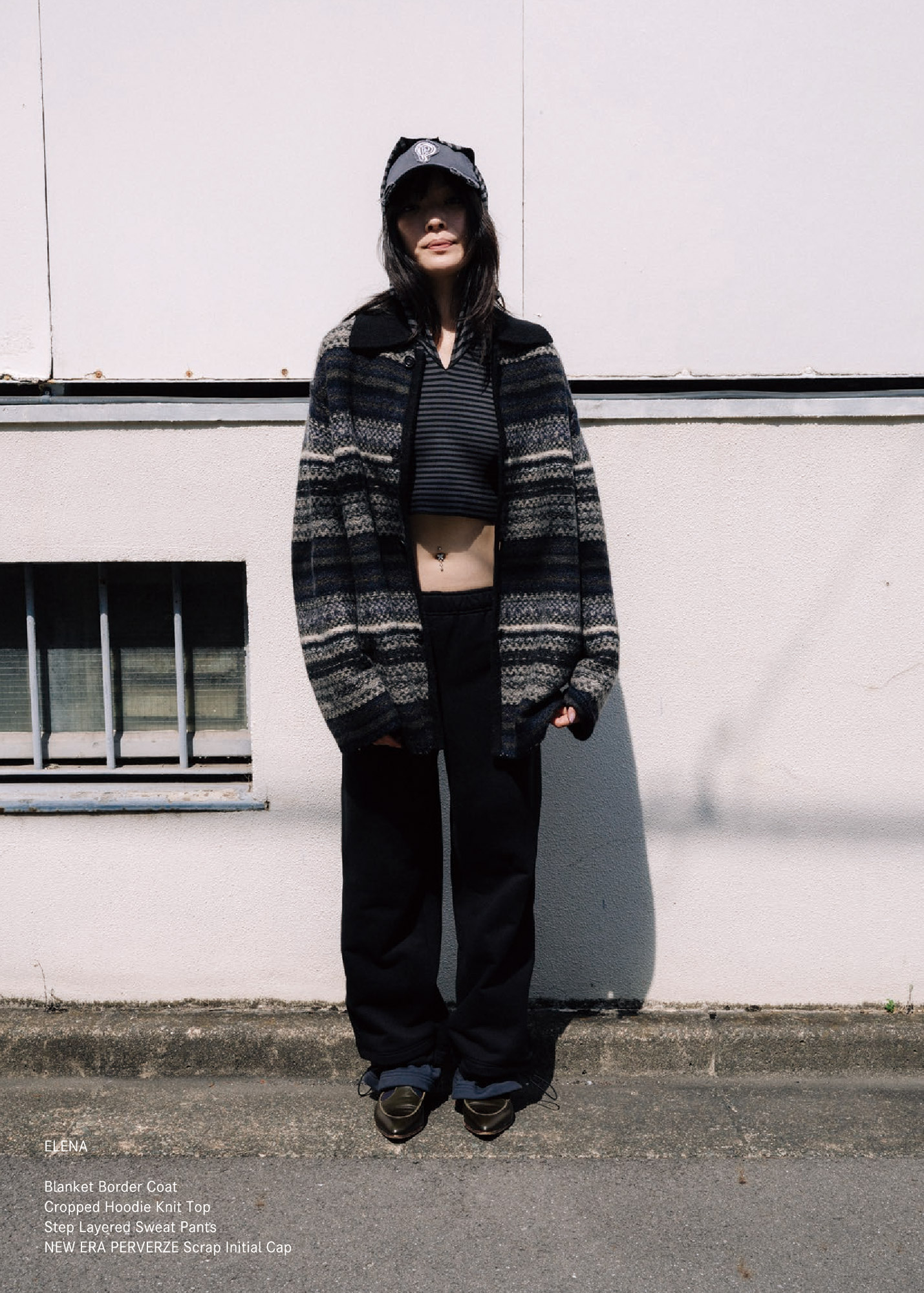 퍼버즈 CROPPED HOODIE KNIT TOP (GREY) - SHOP LCDC