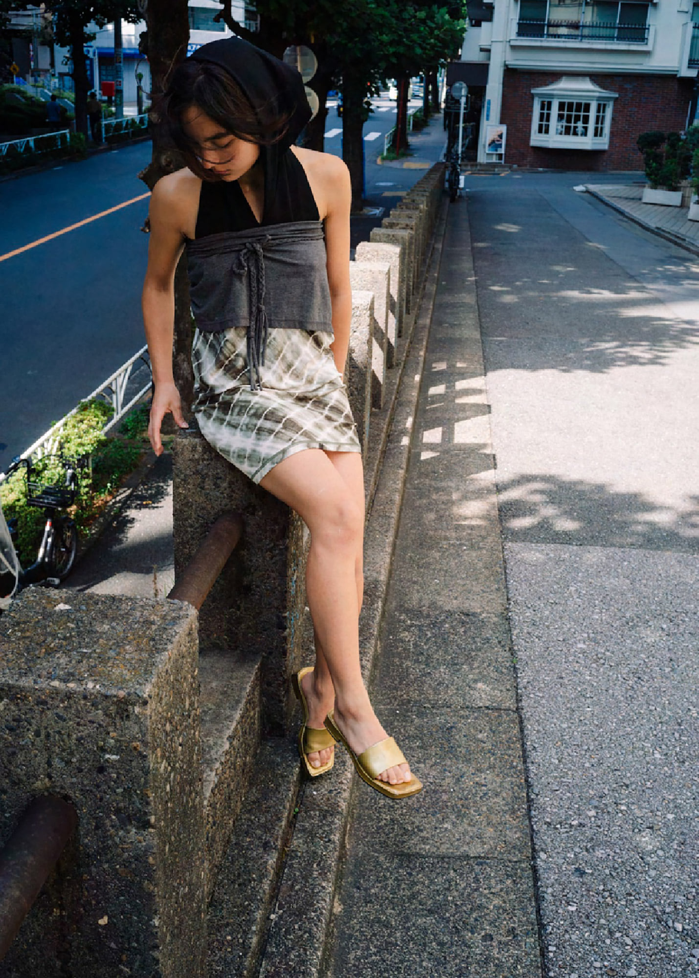 퍼버즈 BRAID BELT LAYERED SKIRT (GREEN) - SHOP LCDC