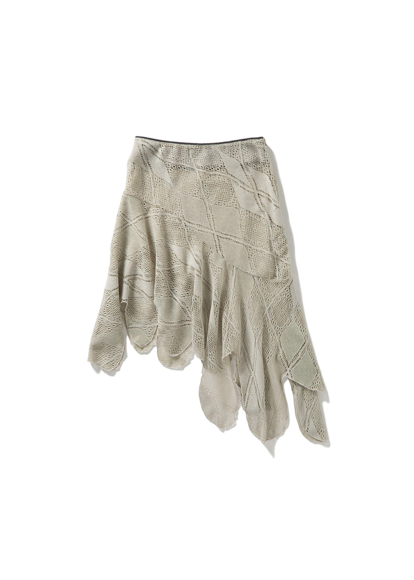 スカート perverze check lace jagged-hem skirt perverze check lace jagged-hem skirt - メルカリ