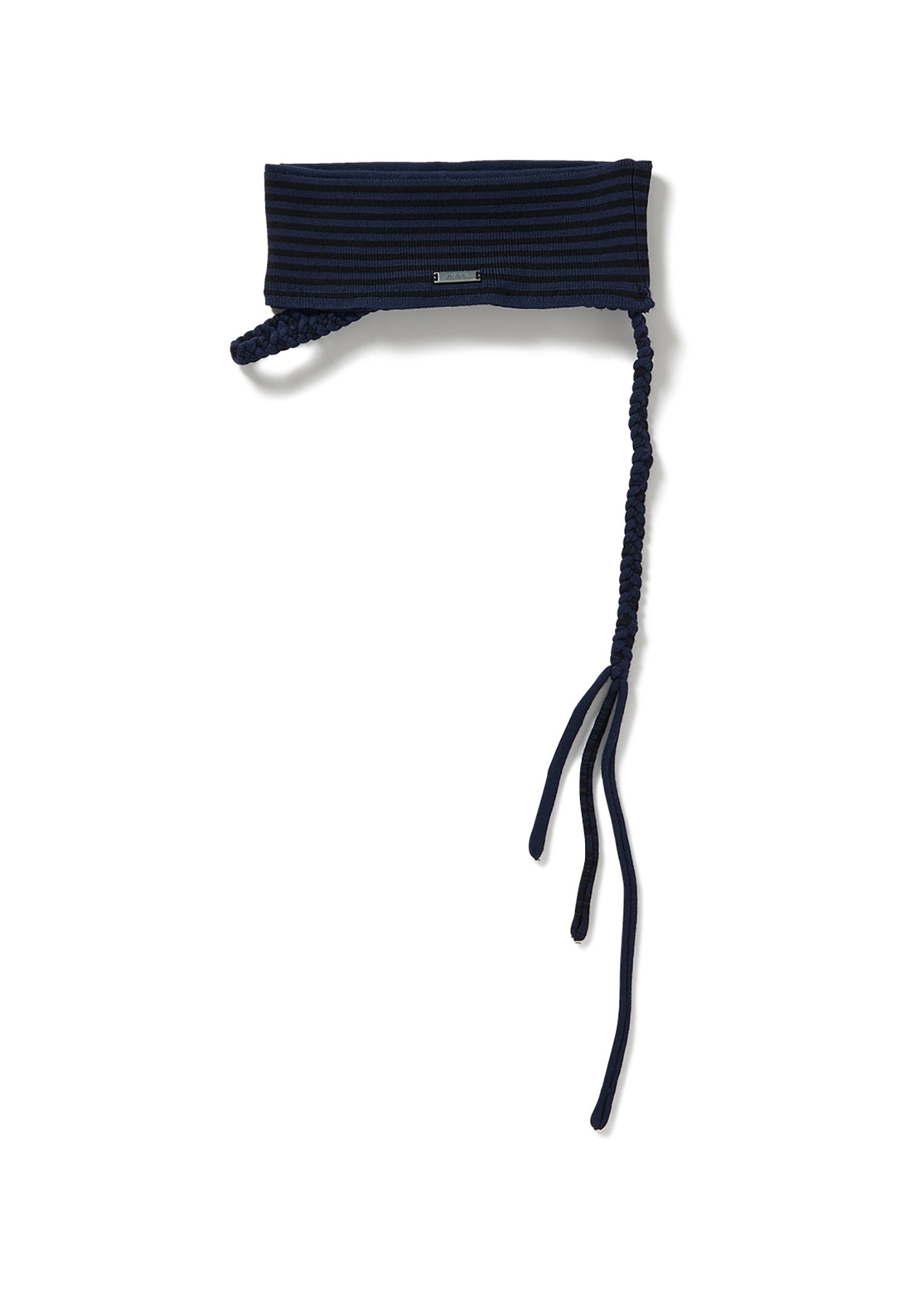 퍼버즈 BRAID TRIM KNIT HAIR BAND (NAVY) - SHOP LCDC