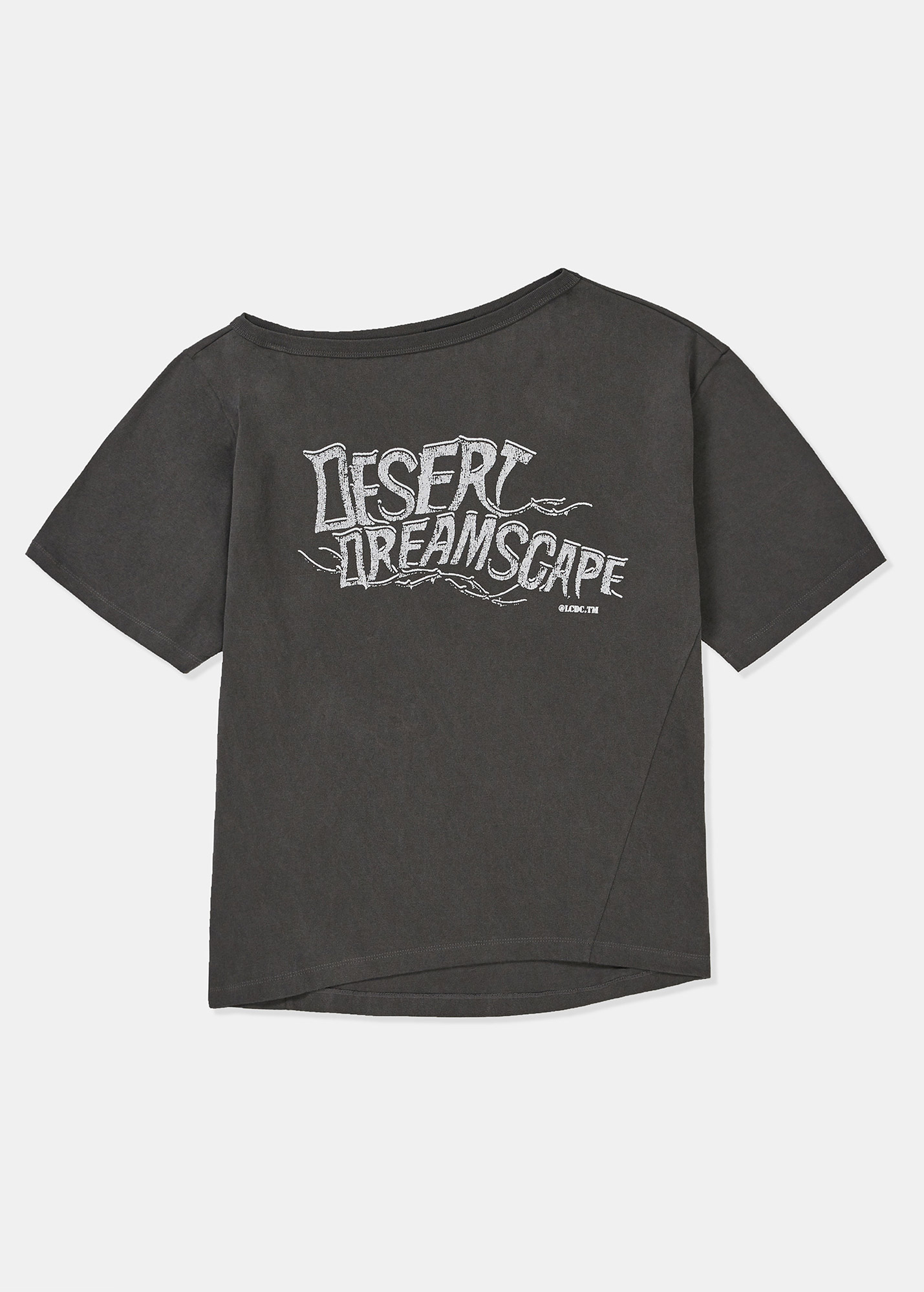 ★LCDC★ ASYMMETRIC PRINTED T-SHIRT 4th REORDER] ASYMMETRIC PRINTED T-SHIRT (DARK GREY)