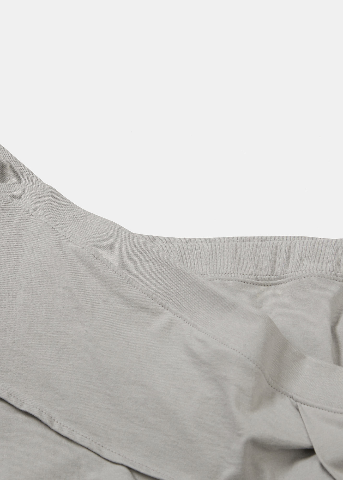 2nd REORDER] TWISTED MINI VOLUME SKIRT (LIGHT GREY)