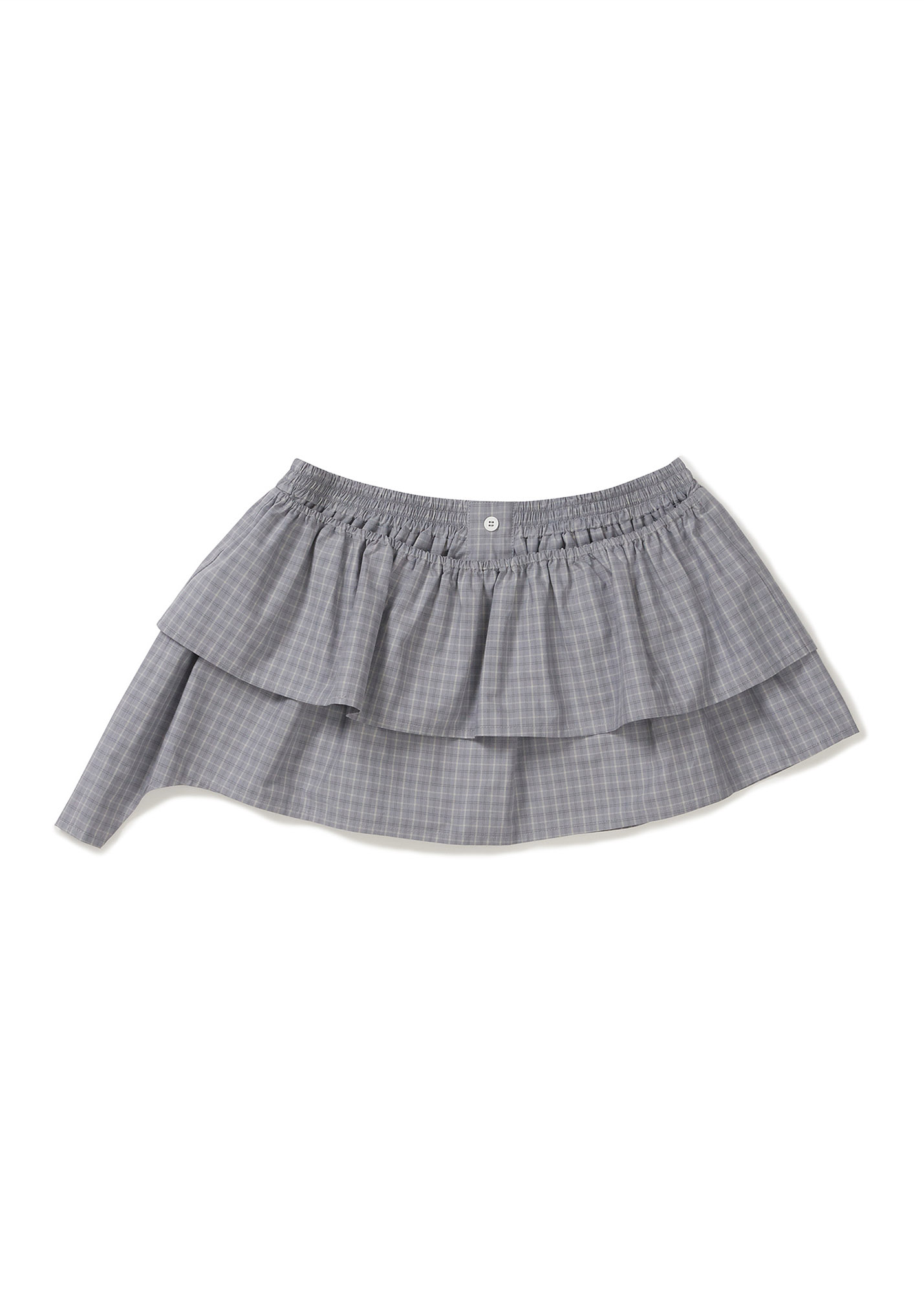 ミニスカート LCDC : 25SS / CHECKED FRILL MINI SKIRT (GREY) Girls' Ruffle Mini Skirt Art Class Heather Gray Size XS 4/5