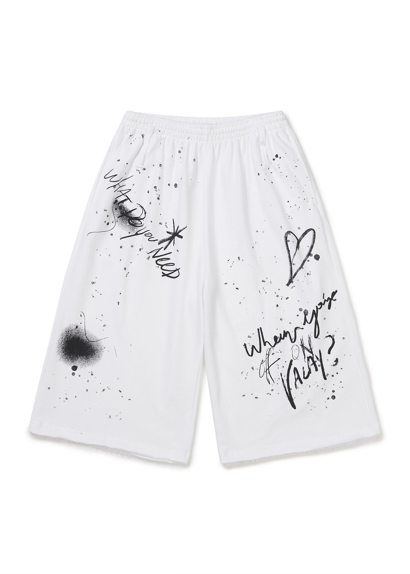 パンツ LCDC : 25SS / PRINTED BERMUDA SWEATPANTS (2COLORS) PRINTED BERMUDA SWEATPANTS (WHITE)